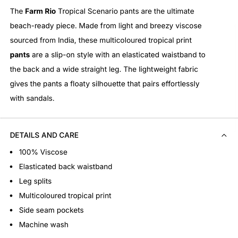 Farm Rio tropical scenario pants - Picture 4 of 7